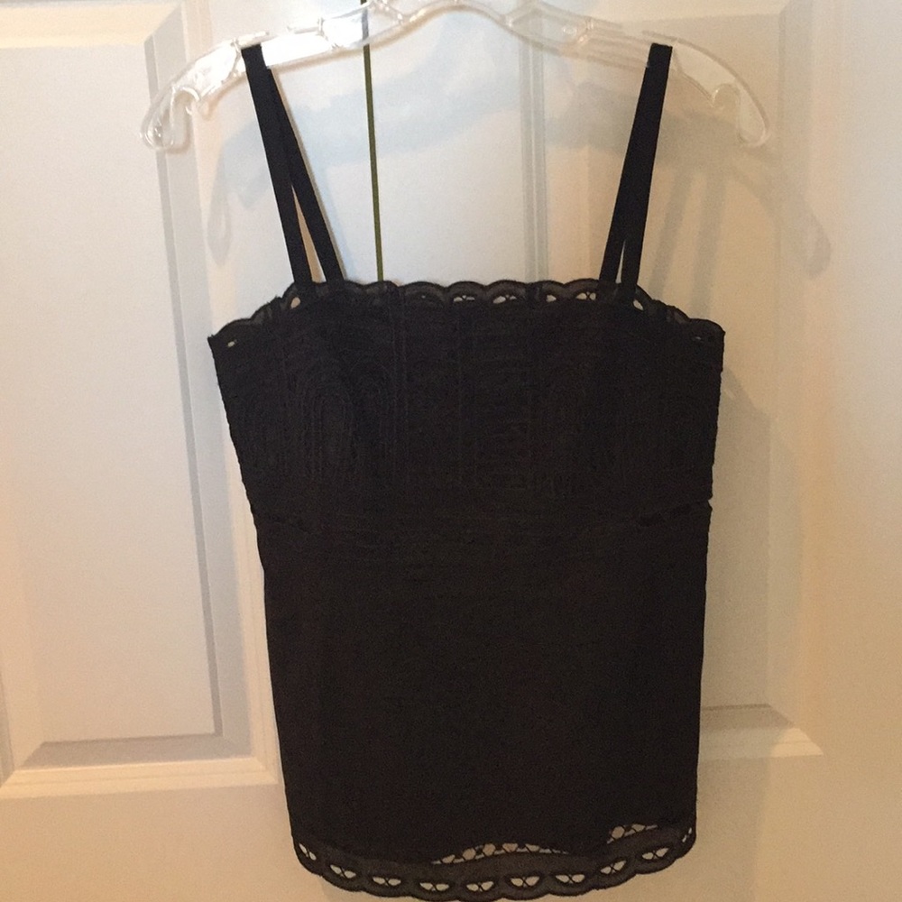 Ann Taylor Black Lace Trim Camisole